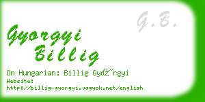 gyorgyi billig business card